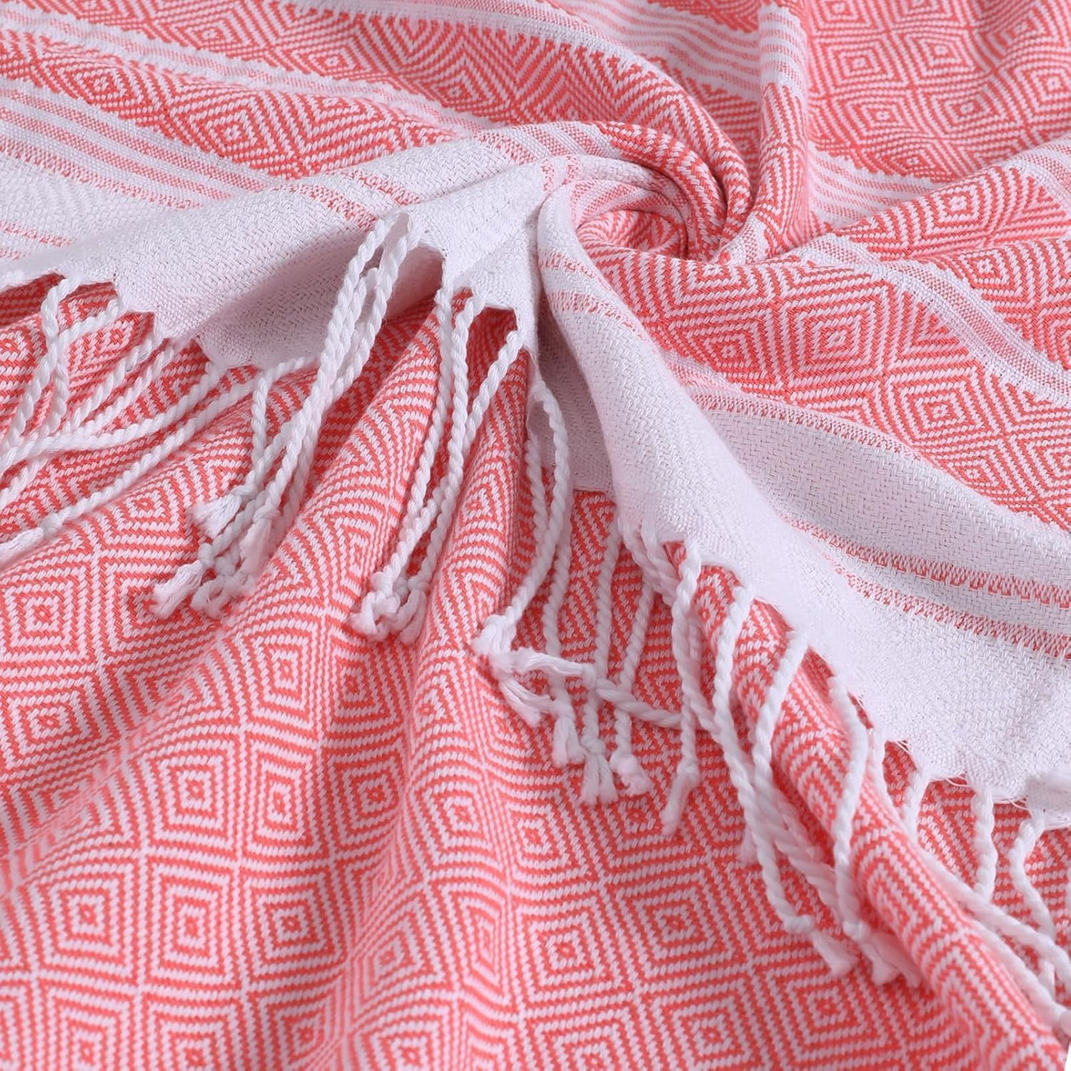 6 Packs Oversized Turkish Beach Towels Set Bulk 74"x38" Extra Large Quick Dry Sand Free Light Swim Bath Camping Pool Towel Travel Blanket Essentials Cruise Accessories Adult Vacation Stuff