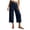 20# Dark Blue, variant on Linen Pants Women Petite High Waisted Wide Leg Trendy Culottes Summer 2026 Casual Vacation Trousers with Pockets Gray M