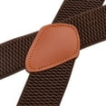 thumbnail image 3 of Buyless Fashion Heavy Duty 2 Pack Suspenders for Men - 48" Adjustable Straps 1 1/2" - X Back with Strong Hooks - 5145-2-Brown, 3 of 7