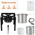thumbnail image 2 of Royalbelle Friteuse à Dinde de 60 QT, Friteuse Profonde d'Extérieur en Aluminium et Cuiseur Vapeur de Fruits de Mer avec Régulateur, Marmite à Poisson avec Injecteur, Trousse Thermomètre et Réchaud au Propane d'Extérieur avec Support pour Poisson, 2 of 8