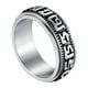 thumbnail image 3 of Anillo de acero de titanio para hombre, retro, giratorio, con personalidad, estilo vintage, regalo de joyería (talla 10), 3 of 8