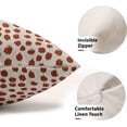 thumbnail image 3 of Burnt Orange Cream Pillow Covers 12x20 Set of 2 Boho Design Polka Dot Throw Pillows Modern Brush Strokes Print Decorative Outdoor Pillowcase Lumbar Cushion Cover Linen Pillow Case for Sofa Couch Bed, 3 of 6