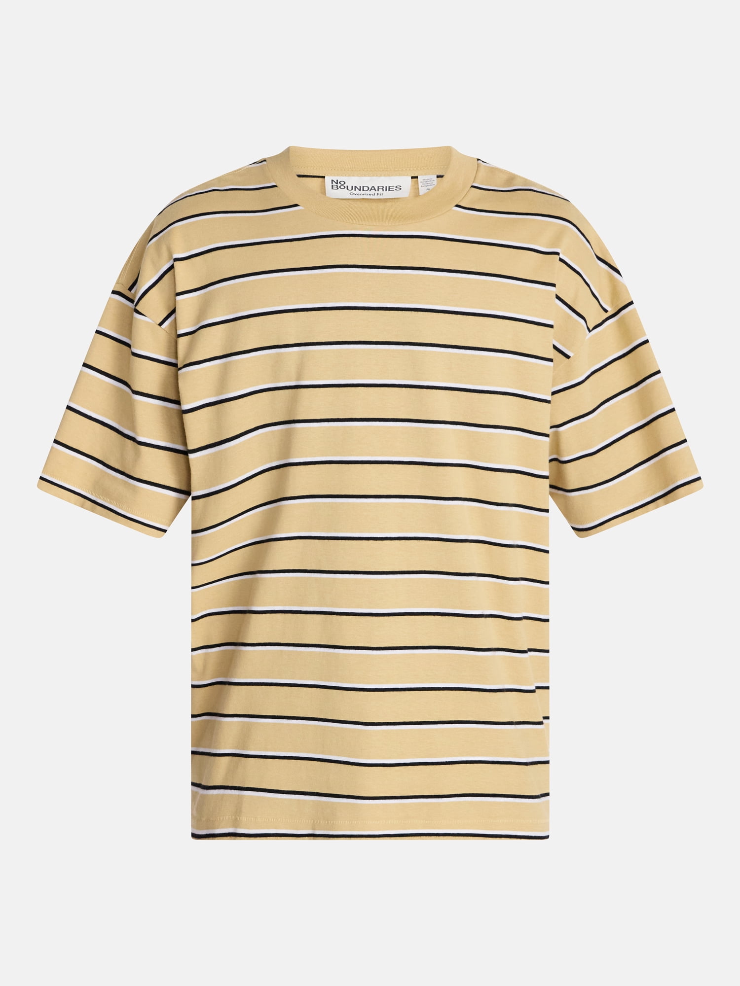 No Boundaries Stripe Pattern Tee with Short Sleeves, Men's XS-4XLT