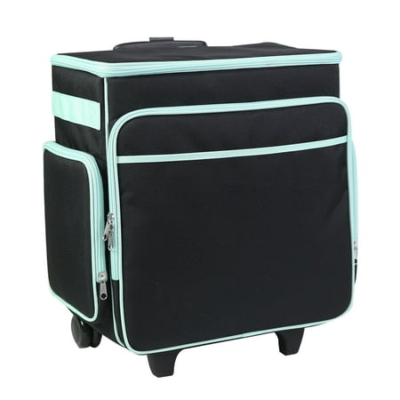 UPC: 0812259056604 | Everything Mary Rolling Craft Stroage Bag  Black & Teal