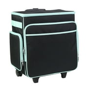 Everything Mary Rolling Craft Stroage Bag, Black & Teal