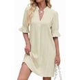 thumbnail image 2 of Summer Dresses for Women V Neck Short Sleeve Casual Shift Dress Light XL, 2 of 9