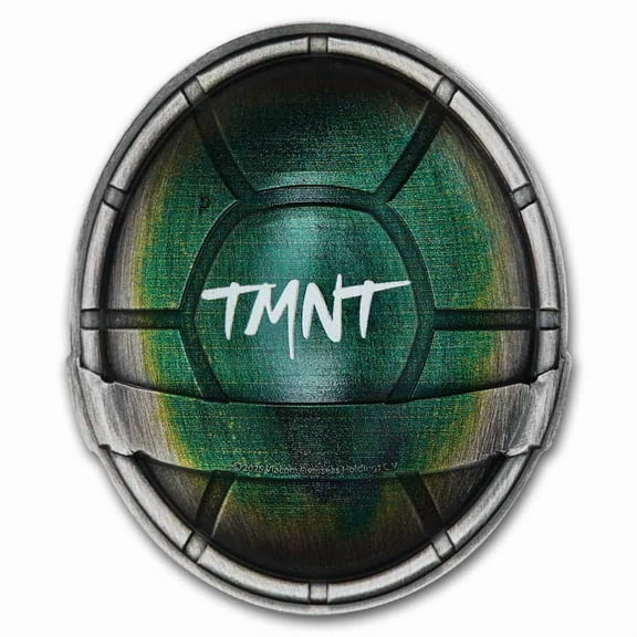 2025 TUV 1.5 oz Silver TMNT Colorized & Antiqued Domed Shell Coin