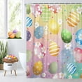 thumbnail image 2 of Easter Eggs Shower Curtain, Spring Colorful Easter Eggs with Floral Bathroom Curtain Happy Easter Home Decor Waterproof Fabric Machine Washable with Hooks, 84''''Lx72''''W (GCI-10208), 2 of 6