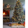 thumbnail image 3 of Yellow Orange Pumpkins Fall Christmas Tree Skirt 36 Inches Large Christmas Skirt Tree, Thanksgiving Hello Autumn Rustic Tree Skirt Christmas Decorations for Fireplace Party Holidays Indoor Outdoor, 3 of 7