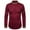 Burgundy, variant on IROINNID Button Up Shirts for Men Buttons Stand-up Collar Embroidered Long Sleeve Blouse Shirt,Black