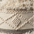 thumbnail image 6 of LR Home Small Over-tufted Geometric Indoor Round Pouf, Cream/Gray, 18" x 18" x 14", 6 of 7