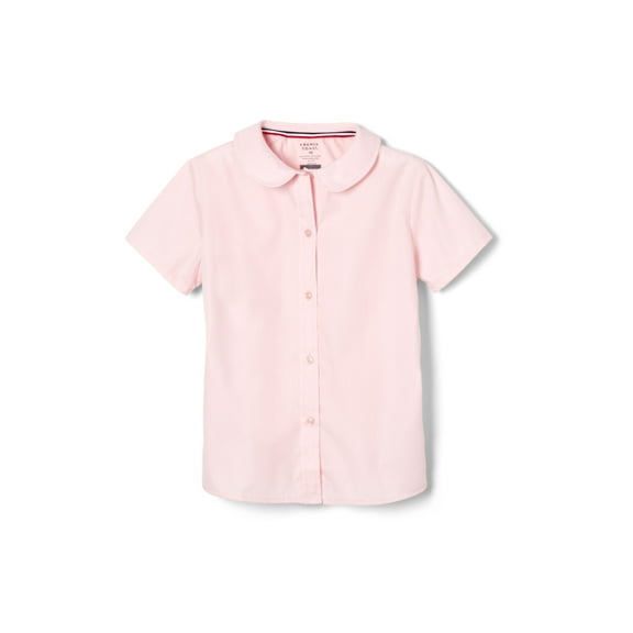 French Toast Girls School Uniform Short Sleeve Modern Peter Pan Collar Blouse, Sizes 4-20 & Plus