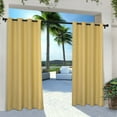thumbnail image 1 of Exclusive Home Rideaux Intérieur/extérieur Cabana Solide Panneau de Rideau à Illets Paire, 54x96, Robe d'Été Jaune, 2 Unités, 1 of 8