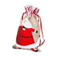 thumbnail image 3 of XWSHYW Almacenamiento de Papel para Envolver Regalos. Bolsa de Regalo de Lino para Niños con Adornos Navideños, Bolsa de Almacenamiento para Dulces, 3 of 6