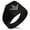 Black, variant on Stainless Steel Freemasons Masonic Eye of Providence Needle Stripe Pattern Biker Style Polished Ring