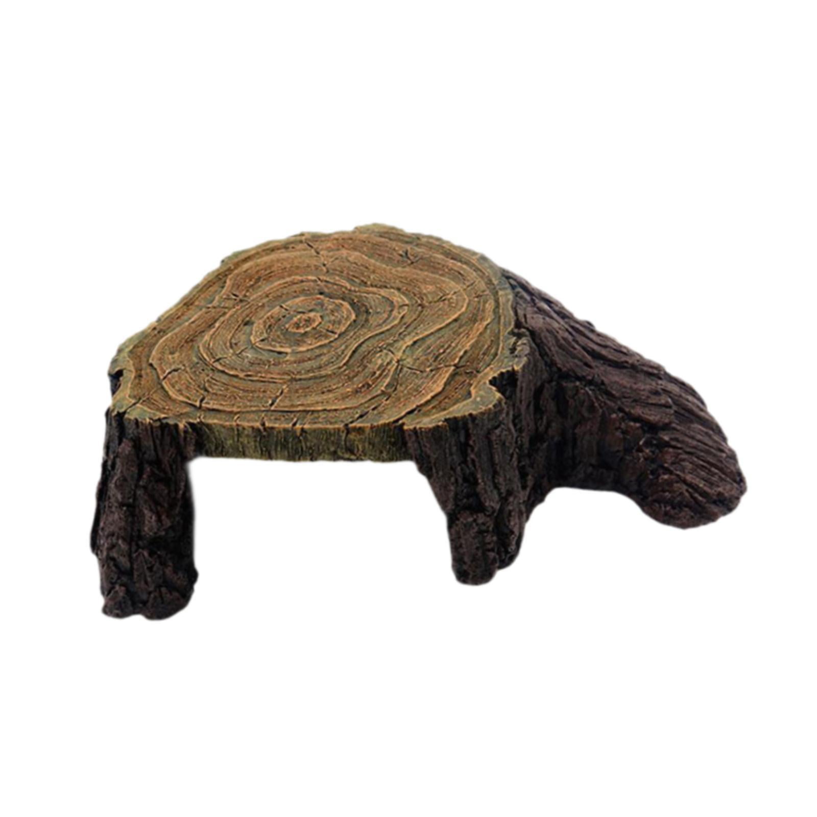 TOOYFUL Reptile Hideout Cave Turtle Basking Habitat Aquarium Tank Decoration Resin Aquarium Decoration for Geckos Betta 29cmx19cmx9cm