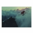 thumbnail image 1 of Clouds Cutting Board, Hills in the Large Cumulus Clouds View Mountains Tranquility Nature Theme, Decorative Tempered Glass Cutting and Serving Board, Small Size, Blue Brown, by Ambesonne, 1 of 1