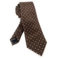 thumbnail image 3 of Scott Allan Collection Brown Tie | Standard Size 3.3" Adult Necktie | Polka Dot Ties, 3 of 5