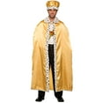 thumbnail image 3 of Adult Gold Royal Halloween Costume Cape, 3 of 5