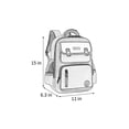 thumbnail image 2 of Innerwin Boys School Bag Multi Pockets Backpack Spine Protection Bookbag Top Handle Kids Padded Straps Large Capacity  Pink Blue-L, 2 of 5