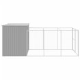 thumbnail image 2 of vidaXL Dog House with Run Light Grey 214x457x181 cm Galvanised Steel, 2 of 5