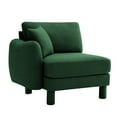 thumbnail image 3 of Newest Green Polyester Armless Sofa,Pillow, Modern Boucle Fabric Single Seater, 31.5 Inch Compact Design for Small Spaces, Includes Comfort Pillow, 3 of 5