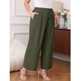 thumbnail image 6 of Daystry Womens Plus Size Wide Leg Lounge Pants High Waisted Drawstring Casual Lightweight Loose palazzo pants with Pockets, 6 of 15