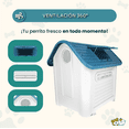 thumbnail image 4 of Casa para Perro Grande MascoAmigo con Puerta Metálica Térmica 99x82x96 cm Azul, 4 of 9