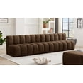 thumbnail image 2 of Meridian Furniture Arc Brown Velvet Modular Sectional, 2 of 8