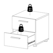 Tvilum Austin 2 Drawer Nightstand in Truffle