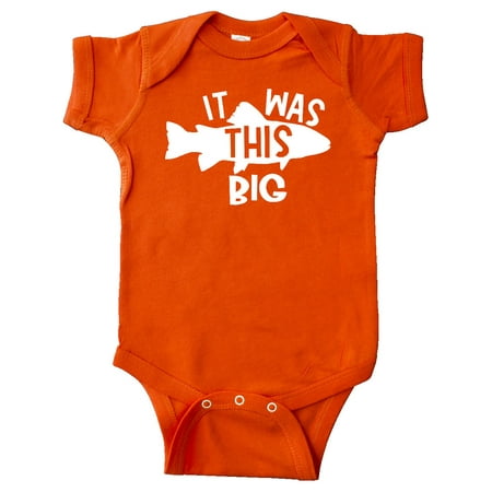 

Inktastic It Was This Big Fishing Humor Gift Baby Boy or Baby Girl Bodysuit