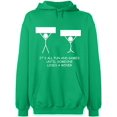 thumbnail image 2 of OXI Hoodie Sweatshirt - It's All Fun And Games, Basic Casual Hoodie for Men's and Women Fleece Hoodie Long Sleeve - Irish Green Medium, 2 of 3
