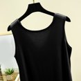 thumbnail image 4 of MIUOWANP Summer Tank Tops for Women Casual And Fashionable Outerwear Solid Color Round Neck Sleeveless Top Black L, 4 of 5