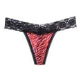 thumbnail image 2 of Culottes en Dentelle Taille Basse pour Femmes, Imprimé, Taille Basse, Strings en Coton, Femme, Sans Coutures, Taille Basse, Culottes en Coton, sous-Vêtements, 2 of 8