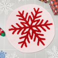 thumbnail image 5 of kladzum Snowflake Christmas Rug 23.6" Round Decorative Floor Mats Nonslip Rocking Chair Rugs Living Room Bedroom Bedside Small Carpet for Holiday Party Decor, 5 of 6