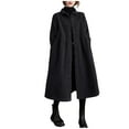 thumbnail image 2 of Delliss Women Fashion Solid Color Loose Thick Corduroy Button Long Sleeve Jacket Black M, 2 of 7