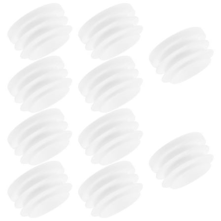 MUSEYA 10pcs Hockey Stick Extension Rod End Cap White Galvanized Steel for Sports Maintenance