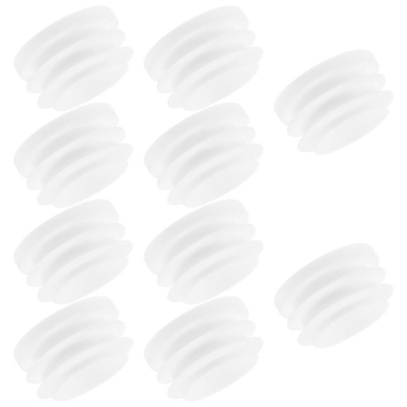 MUSEYA 10pcs Hockey Stick Extension Rod End Cap White Galvanized Steel for Sports Maintenance