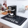 thumbnail image 4 of Classic Pattern Coffee Bar Mat 24x16 Inch Coffee Mat for Countertop Coffee Placemats Hide Stain Rubber Backed Absorbent Dish Drying Mat Essential Coffee Bar Accessory, 4 of 6