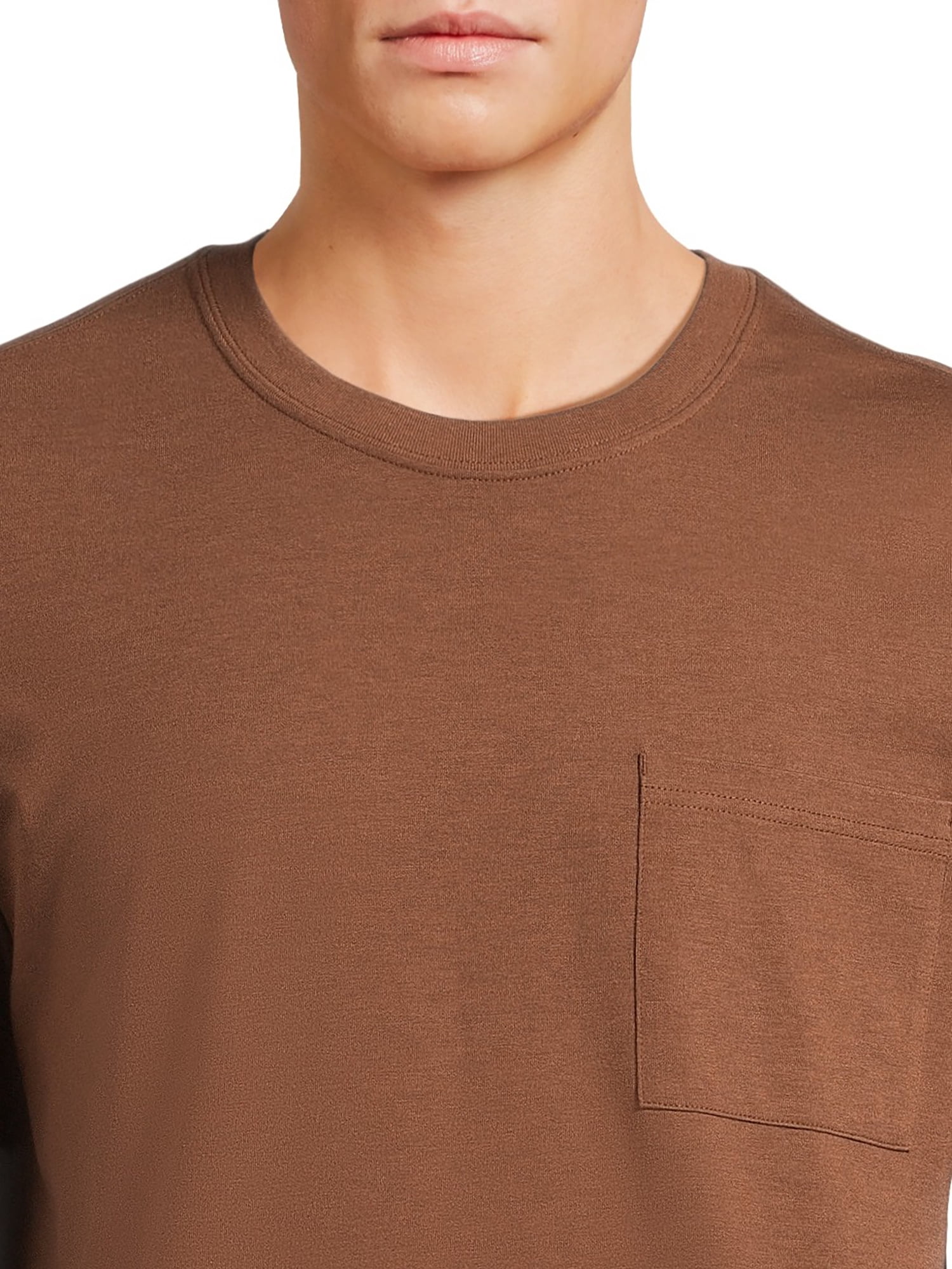 Athletic Works Men's and Big Men's Tri Blend Pocket Tee, Sizes XS-4XLT