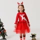 thumbnail image 5 of Vestido de Navidad para niñas, vestido de tul tejido de malla, vestido de princesa de una pieza para Año Nuevo, manga larga, patrón de alce para niñas, 5 of 5