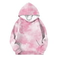 thumbnail image 3 of Girls Tie-Dye Hoodies, Unisex Kids Sweatshirt Boys Girls Soft Fleece Long Sleeve Hooded Pocket Pullover Hoodies, 3 of 4