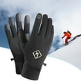 thumbnail image 1 of 1 Pair Men Gloves Waterproof Super Soft Multipurpose Non-Slip Wear Resistant Keep Warm Polyester Outdoor Riding Motorcycle Unisex Full Finger Gloves for Camping, 1 of 7