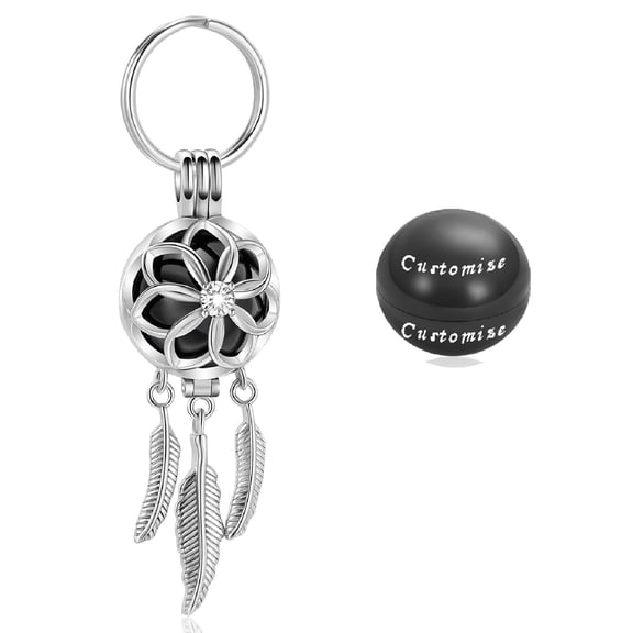 Personalize Cremation Jewelry Dream Catcher Urn Keychain for Ashes Human Pet Ashes Keyring Keepsake Mini Urns For Ashes