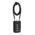thumbnail image 1 of Uxcell 1-Pack Candado de Combinación, Aleación de Zinc 4 Dígitos Contraseña 20 In Cable Candado de Equipaje Exterior Sin Llave [Negro], 1 of 7
