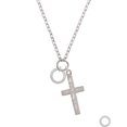 thumbnail image 2 of Delight Jewelry Silvertone Always My Sister Eternity Ring I Have Plans for You Engraved Cross Zoey Necklace, 28", 2 of 4