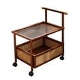 thumbnail image 2 of GROWTH TANK 2 Tier Rolling Cart Small Side Table Multipurpose Sturdy Organizer End Table for 50x40x70cm, 2 of 9