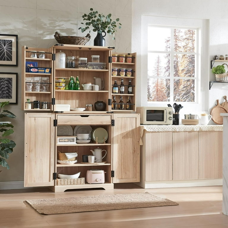 Wooden kitchen pantry cupboard discount
