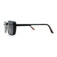 thumbnail image 3 of Mens Luxury Classical Narrow Rectangular Metal Rim Pimp Sunglasses All Black, 3 of 4