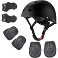 thumbnail image 1 of Juego de Casco de Bicicleta Bluelander para Niños y Niñas, Rodilleras, Coderas, Palmilleras, Negro, 1 of 4
